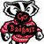 Pixelated icon shows a stylized character with large black-and-white spiral horns, red and black body, and 'GP Badger' text on chest.