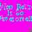 A static image with bright pink background and repeated cyan text reading "Map Retzylap Is 00 An esomell" in a pixelated font, with scattered green dots and a gray rectangle in the bottom-right corner.