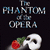 Pixelated image with text 'The Phantom of the Opera' above a white skull holding a red rose against black background.