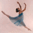 A dancer in a blue dress strikes a pose against a light background with pink text reading "Pain, love and sweat It's all at DANCE" on a solid pink backdrop.