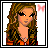 A 3x3 contact sheet of pixel art frames showing a cartoon woman's face, torso, and dress with repeated text "YOU SMELL LIKE ASS" in blue/pink block letters across multiple panels.