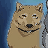 Four pixelated wolf heads in a , each with distinct fur colors and expressions against a blue background