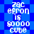 Blue background with repeating diamond shapes and white pixelated text reading "zac efron is $0000 cute" in two vertical