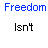 A static contact sheet showing two frames of a pixelated text-based animation with blue and black text on white background.