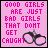 A 4x4 contact sheet of animated frames showing a pink background with repeated text and handcuffs, where the word "BAD" changes color across frames.