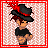Animated contact sheet of a pixel art character and text frames with red borders on a pink dithered background.