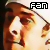 Pixelated figure with brown hair and white clothing holding a long object, black text 'Fam' in top-right corner.