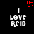 Red pixelated heart above white text 'I LOVE RFID' on black background, with two identical side-by-side versions of the same design.