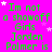 A static image with bright pink background, green text repeating 'Im not a showoff Girls Jorden Palmer is', and scattered white/pink stars.