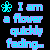 cyan text on black background with animated transitions between phrases like 'I am a flower quickly fading...' and 'A vapor in the wind', featuring small star icons and a cross symbol