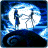 Animated pixel art of two figures dancing under a full moon with text overlays reading "we can live like" and names below.