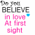 A pixelated text-based image with four distinct color variations of the phrase "Do you BELIEVE in love At first sight or should I walk by again" arranged in a