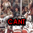Red text on black backgrounds reads 'CANT', 'WAIT TO', and 'PLAY HERE' over a blurred crowd scene with vertical lines.