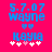Pixelated blue text on bright pink background with heart and plus symbols, showing two identical frames with minor animation differences.
