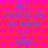Pixelated text repeats 'all i wanna do iz make u mine' over a red and pink heart-patterned background.