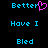 Pixelated text and a heart symbol displayed in blue and pink on black background, with one version showing the heart as part of 'Better'.