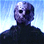 Pixelated buddy icon featuring a masked figure on left and green text logo on right against blue sky background.