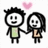 Pixelated cartoon couple holding hands under a pink heart, with text reading "If I said I Love You would u get it?" on brown background.