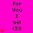 A bright pink background displays repeated text "For You I will <33" with red heart symbols appearing in varying quantities across three vertical