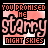 Four identical pixelated text arranged in a , each displaying 'YOU PROMISED ME STARRY NIGHT SKIES' with orange and pink lettering on black background