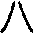 Two black pixelated shapes on gray background: left shape is open diamond with angled top edges, right shape is closed diamond with V-shaped top and X-shaped bottom.