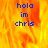 Blue pixelated text 'hola im chris' on a fiery orange-yellow background with one section of gray.