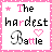 Pixel art of six with pink borders, displaying text fragments and animated heart/particle effects on white backgrounds