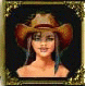 Nine pixelated character portraits in a , each in a gold-bordered frame with black background, featuring varied hairstyles, accessories, and expressions