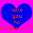 Two blue hearts on a pink background with orange text reading "i love you no" and partial text at the bottom.