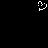 White pixelated icon on black background showing a stylized hand with curled fingers and small dots above it.