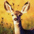 A pixelated deer with large ears and brown fur stands against a yellowish background, next to green text reading 'Original Icons .com' on dark green.