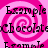 A static image with a pink and white spiral background, featuring repeated text elements in black pixelated font.