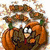 Animated icon featuring a cartoon turkey with multiple food items, text overlays, and a separate turkey wearing a top hat.