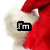 Red and white Santa hat with black text reading 'I'm On Santa's Naughty List!' in four separate segments across the image.