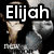 A pixelated image with text overlays showing a person holding an object, partially obscured by large white letters.