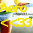 Yellow 'Aero' text with '<33' emoticon over blurred background, red 'Micon Cass' text on gray stone-like texture, teal 'Peace' and partial 'komiez' text over hand gesture image.
