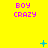 Yellow background with repeated 'BOY CRAZY' text in pink, blue plus signs and X symbols scattered across the frame.