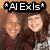 Two people with long brown hair smiling in a , text overlays change