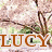 Four distinct visual display the name 'LUCY' with varying backgrounds and text styles