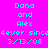 Pixelated cyan text on bright pink background reads "Dona and Alex" twice, with red heart symbols replacing 'o' in dates below.