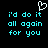 Pixelated cyan text on black background with white heart symbol above text, repeated twice side-by-side.