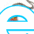 A heart-shaped pendant on a chain with a blue arc and line graphic, transitioning to a purple 'Rox!' text overlay on the pendant.