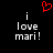 Red pixelated heart above two identical white text phrases on black background.