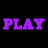 Purple pixelated text 'PLAY GIRL' above a purple rabbit silhouette on black background with gray corner.