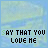 identical pixelated icons with light blue backgrounds and green text reading "SAY THAT YOU LOVE ME" in a retro digital style