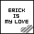 Six display 'ERICK IS MY LOVE' text with varying letter colors and a pixelated heart icon in the bottom-right corner of each