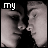 A 3x2 contact sheet of grayscale animated frames showing a person's face in profile with subtle expression changes across six sampled frames, accompanied by pixelated text overlays reading "my," "only," and "one."