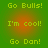Green background with orange gradient center displaying repeated text phrases in yellow pixelated font.