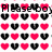 red and black heart icons with partial text overlays reading 'Please boydon't break' and 'my heart'