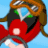 Pixelated buddy icon split into two sections showing a cartoon character on the left and green text on a dark background on the right.